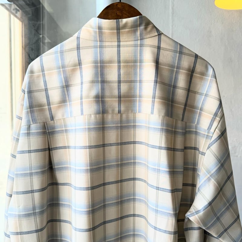 AURALEE SUPER LIGHT WOOL CHECK SHIRT | Less Hi AURALEE SUPER LIGHT WOOL CHECK SHIRT | Less Hi