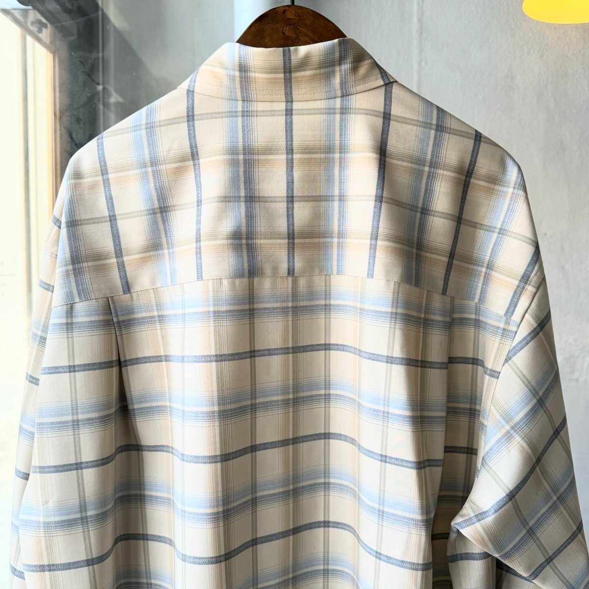 AURALEE SUPER LIGHT WOOL CHECK SHIRT | Less Hi AURALEE SUPER LIGHT WOOL CHECK SHIRT | Less Hi