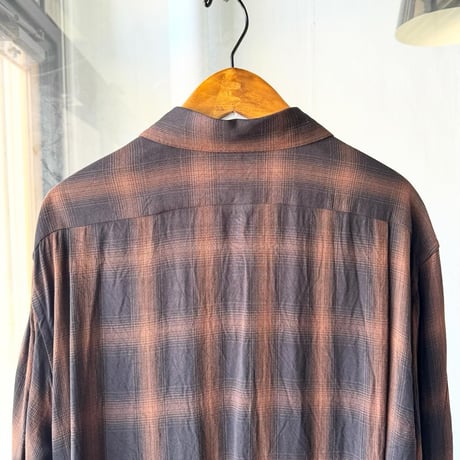 COMOLI　レーヨン オープンカラーシャツ