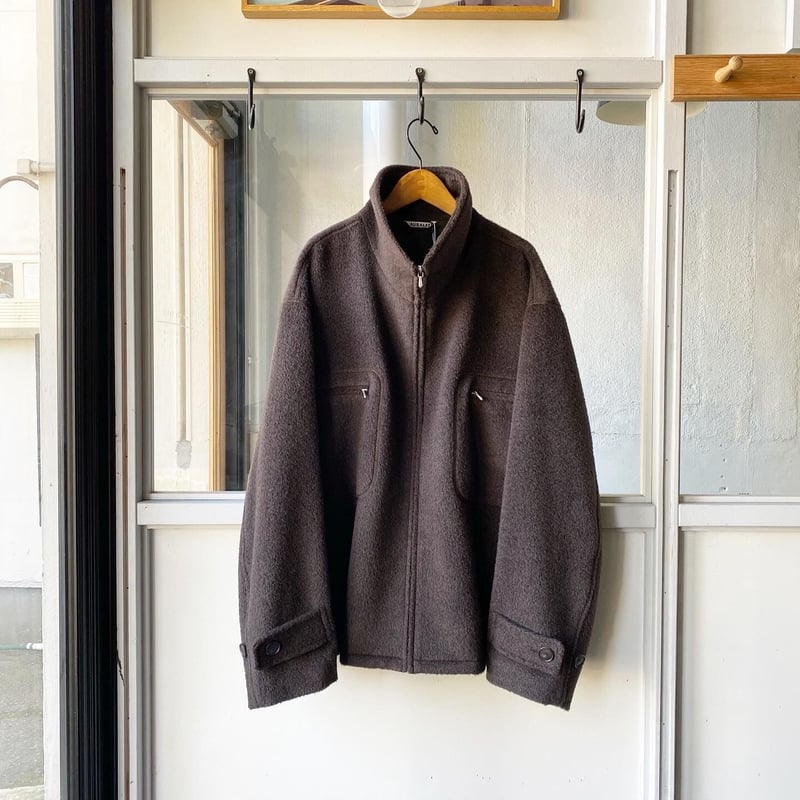 AURALEE BRUSHED SURI ALPACA MOHAIR JAQUARD ZIP AURALEE BRUSHED SURI ALPACA MOHAIR JAQUARD ZIP