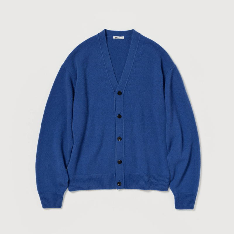 AURALEE BABY CASHMERE KNIT CARDIGAN | Less Hig