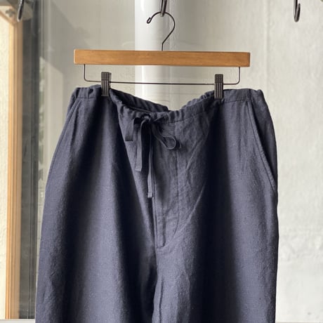 COMOLI ウールシルク ドローストリングパンツ