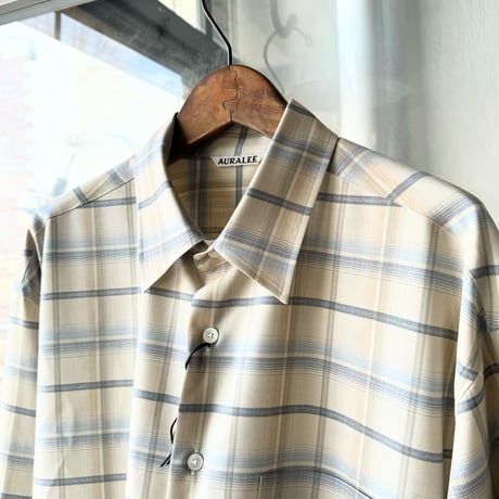 AURALEE　SUPER LIGHT WOOL CHECK SHIRT