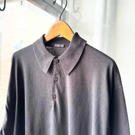COMOLI　コットン ニットポロ