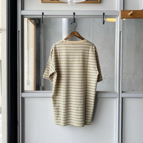 AURALEE　HARD TWIST COTTON BORDER  TEE