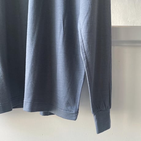 AURALEE   WASHABLE LIGHT WOOL JERSEY L/S TEE  A21AP02UT  (mens)
