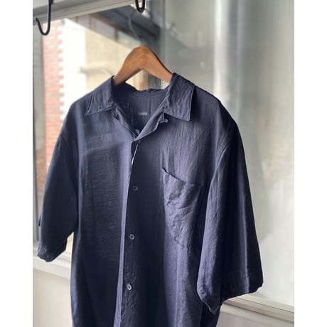 COMOLI  ウールシルク  オープンカラーシャツ