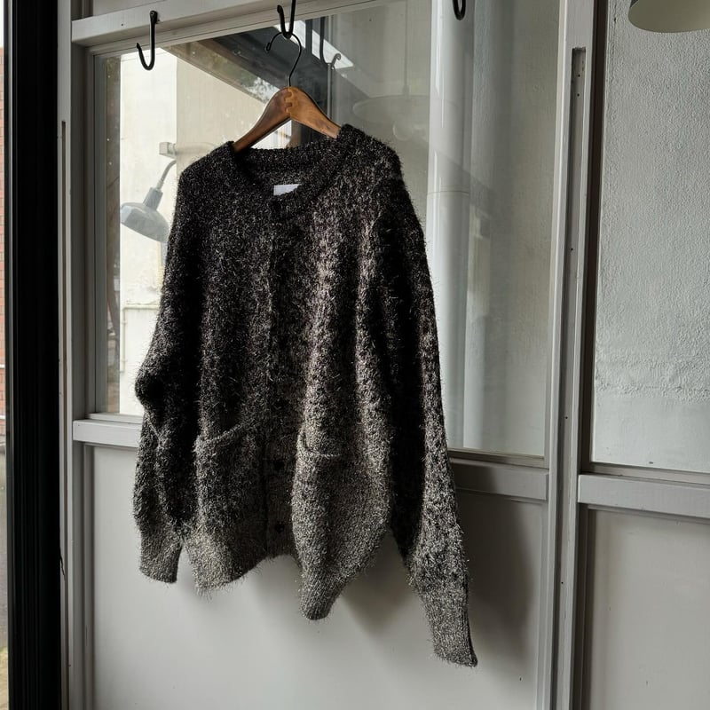 ssstein GLITTER FUR KNIT GRADATION CARDIGAN |