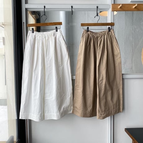 最終値下げ【美品】ゴーシュ ハイカウントリネン　ワイドパンツ　ネイビー ゴーシュ ハイカウントリネン ワイドパンツ ネイビー