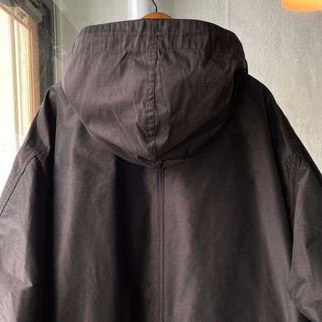 COMOLI　コットンシルク フーデッドコート