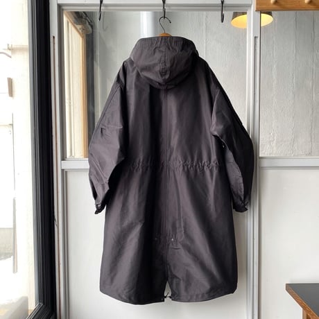 COMOLI　コットンシルク フーデッドコート