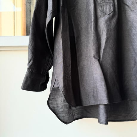 COMOLI　ウールシルク プルオーバーシャツ