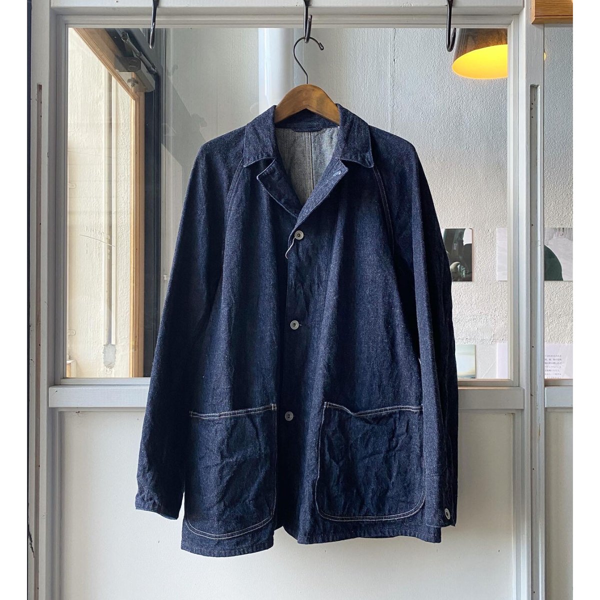 COMOLI デニムワークジャケット (NAVY) サイズ4メンズ