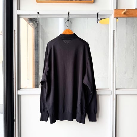 COMOLI　コットン ニットポロ