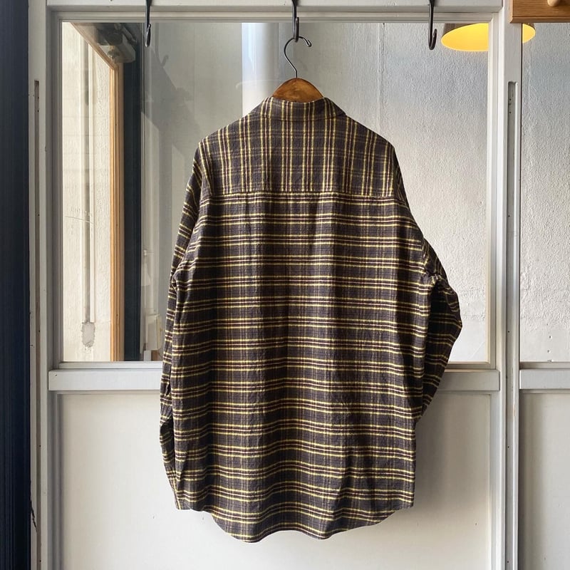 AURALEE SILK COTTON BRUSHED FLANNEL SHIRTS