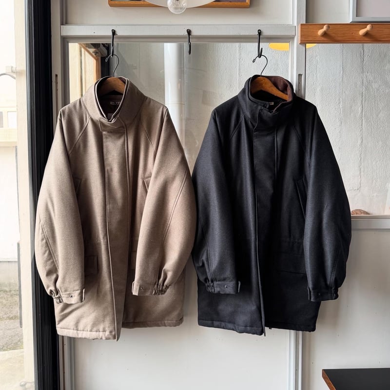 AURALEE WOOL FULLING FLANNEL PADDED OVER BLOUSO