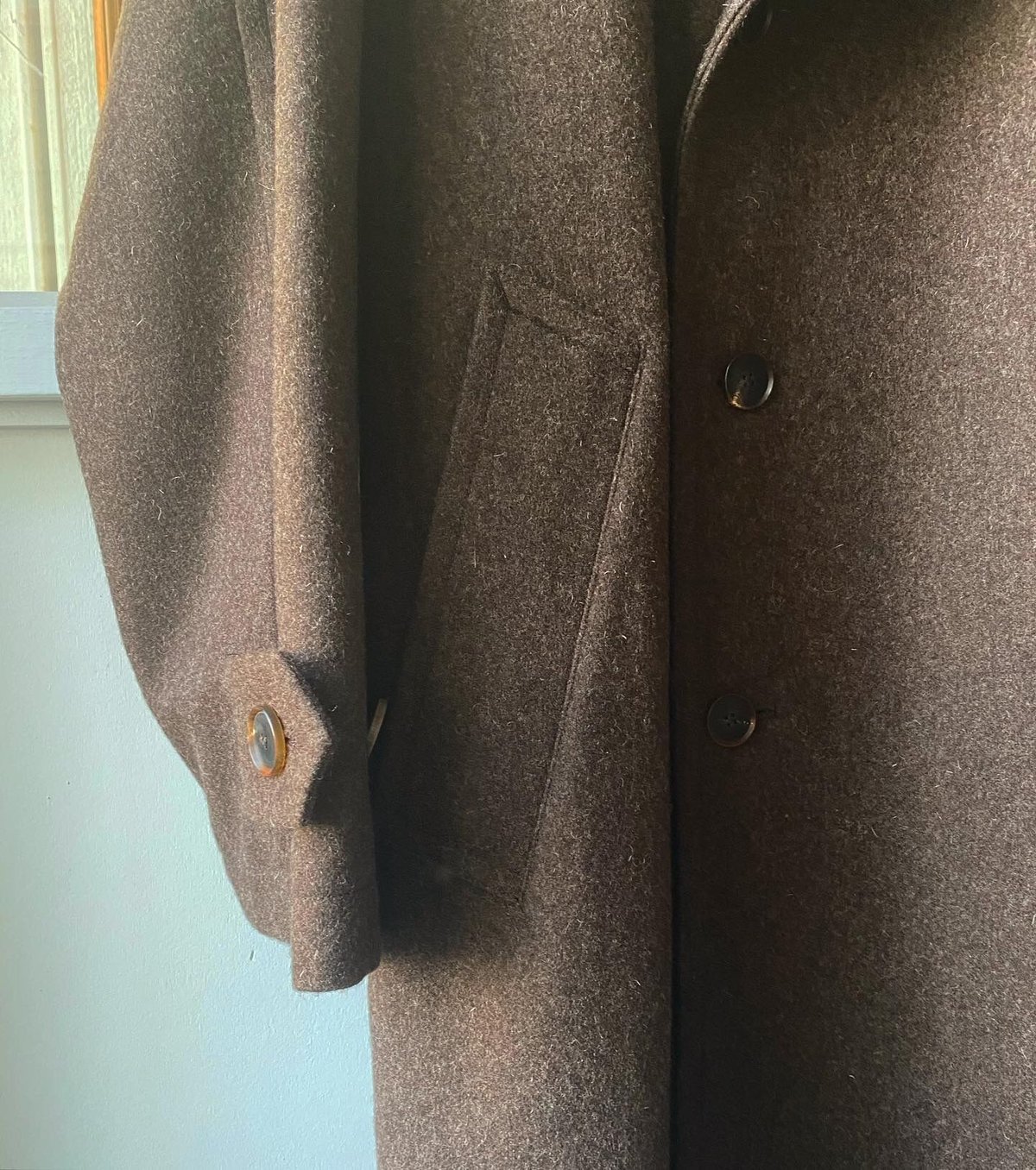 オーラリー SHETLAND WOOL DOUBLE-BREASTED COAT AURALEE SUPER MILLED SHETLAND WOOL DOUBLE- BR