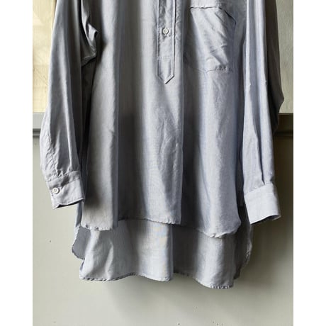 COMOLI   シルクストライプ  プルオーバーシャツ