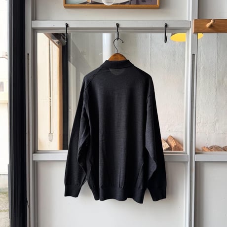 COMOLI　ウール 衿つきカーディガン
