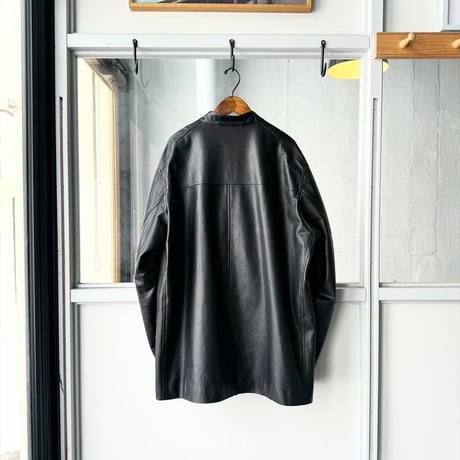 COMOLI　レザー スタンドカラージャケット