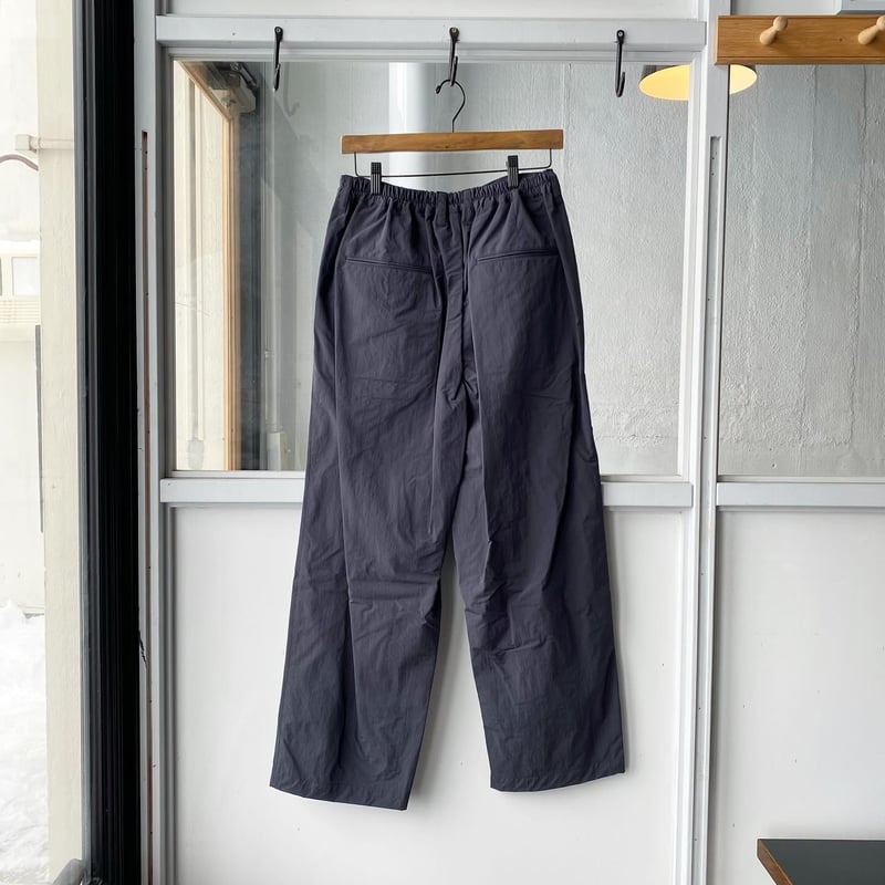 パンツ SSSTEIN NYLON EASY WIDE TROUSERS ssstein / シュタイン】SILK NYLON EASY WIDE TROUSERS - BLACK