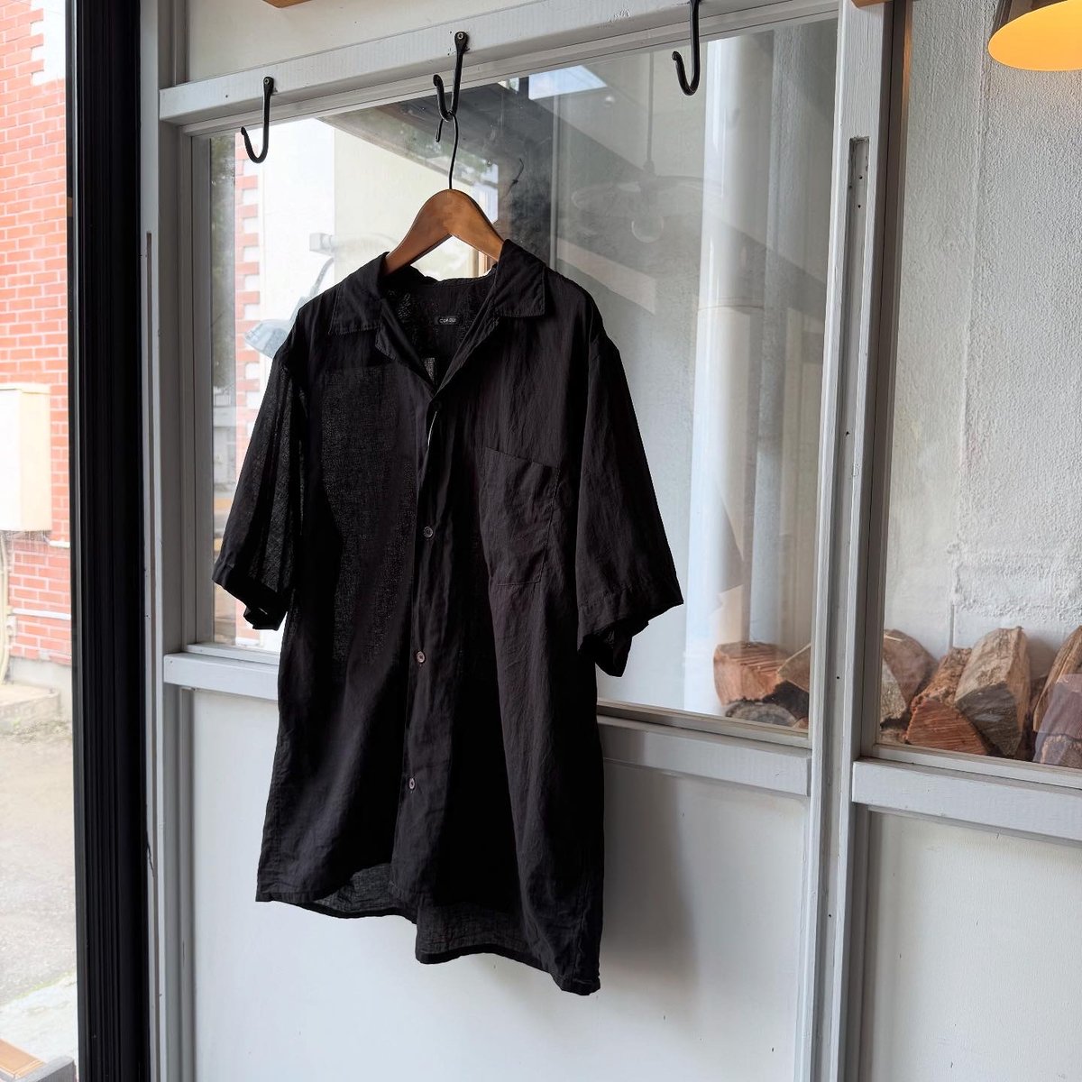 comoli KHADIコットン　半袖オープンカラーシャツ 25ssサイズ3 COMOLI KHADIコットン半袖 オープンカラーシャツ | Less Higashikawa