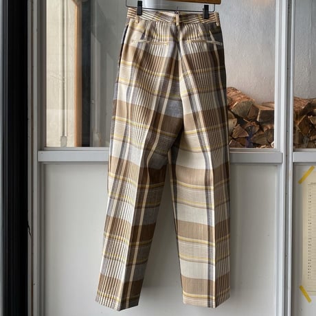 AURALEE   HARD TWIST ORGANIC WOOL MESH CHECK SLACKS  A21SP02WM (womens)