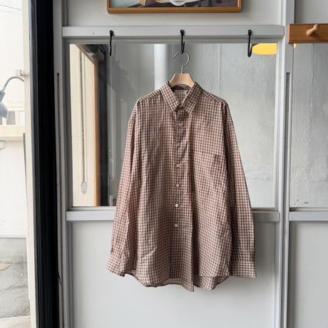AURALEE　AIRY LIGHT COTTON CHECK BIG SHIRT