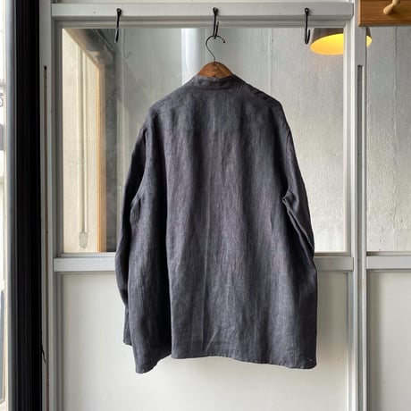 COMOLI   リネンヘリンボーン スタンドカラージャケット