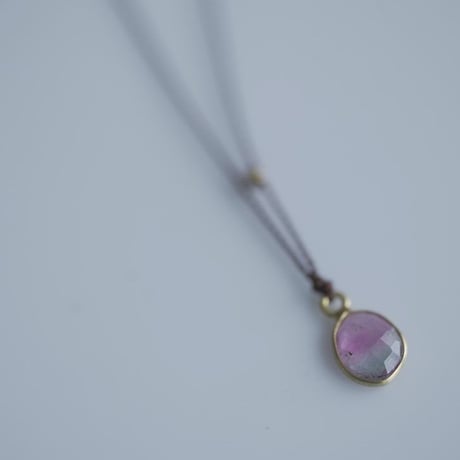 Margaret Solow 　 Enclosed Oval Watermelon Tourmaline  Necklace