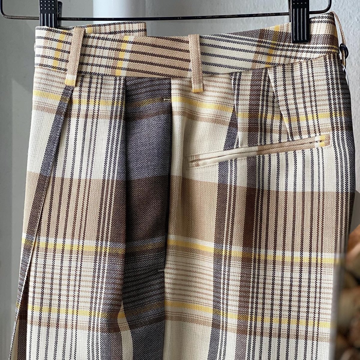 【中古】オーラリー HARD TWIST ORGANIC WOOL MESH CHECK SLACKS  A21SP02WM チェック パンツ スラックス 0 fit=scale-down,w=1200