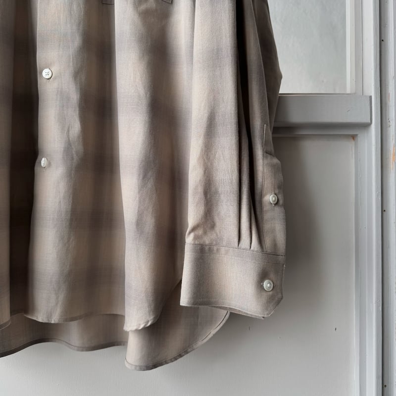 ssstein C/R CHECK OVERSIZED DOWN PAT SHIRT |