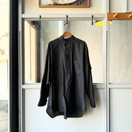 COMOLI　ウールシルク プルオーバーシャツ