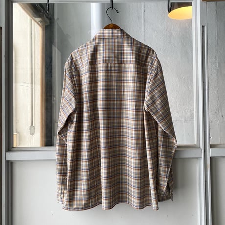 AURALEE   WASHABLE SUPER LIGHT WOOL CHECK SHIRTS  A21SS01LC  (mens)