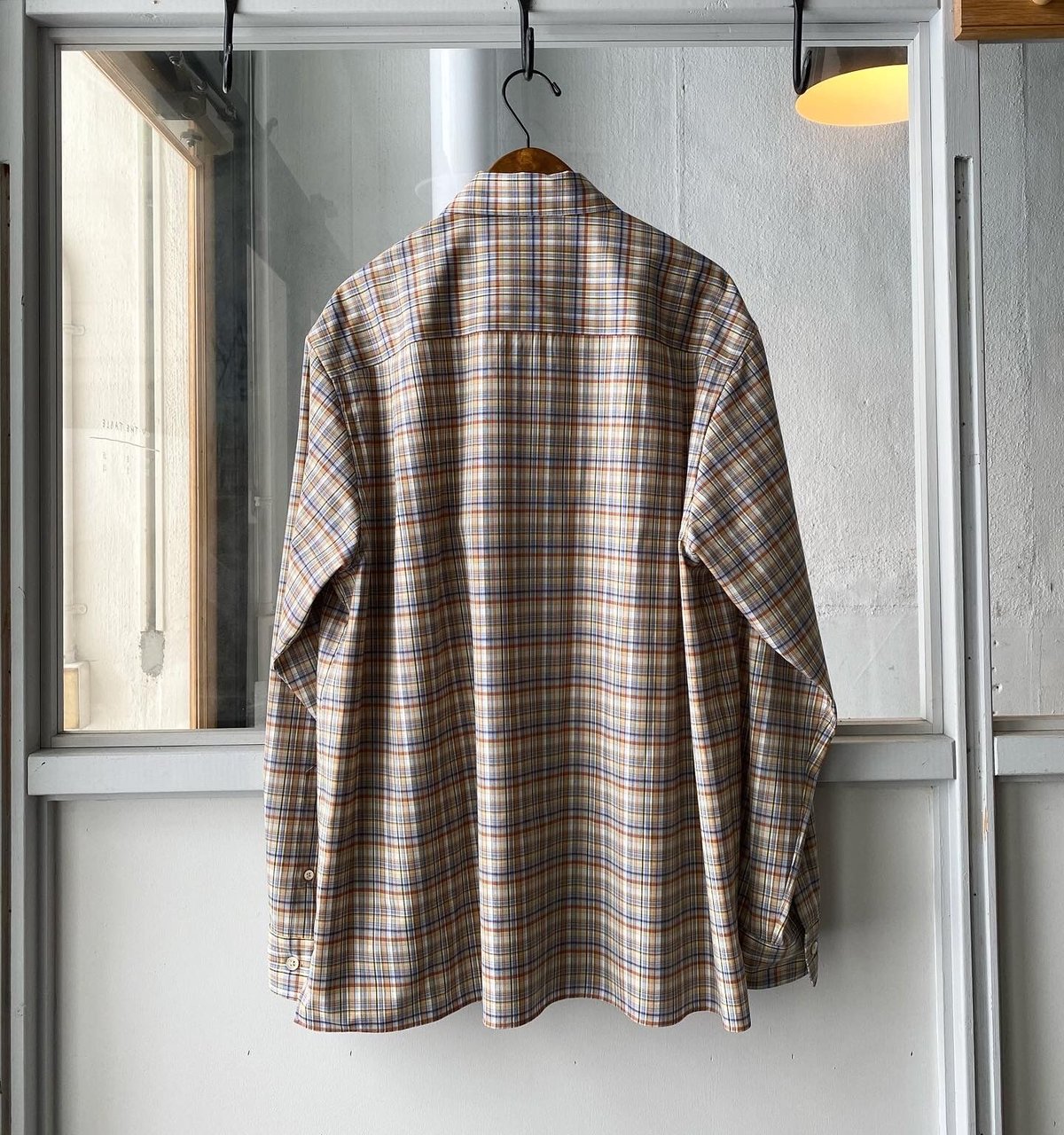 AURALEE WASHABLE SUPER LIGHT WOOL CHECK SHIRT AURALEE WASHABLE SUPER LIGHT WOOL CHECK SHIRT