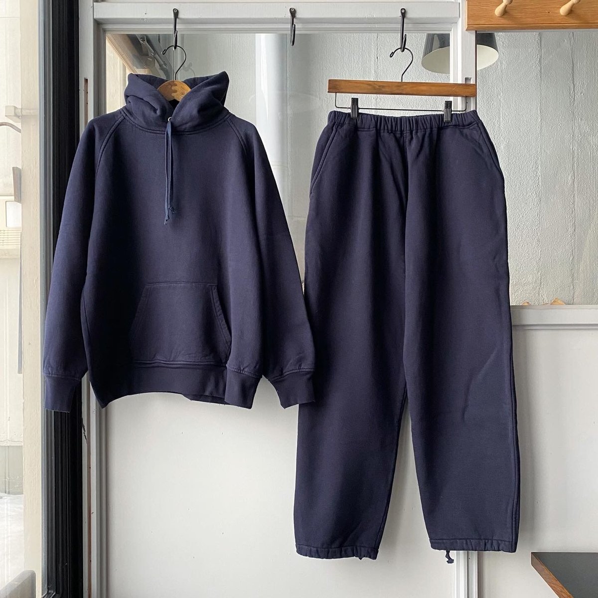 COMOLI C W裏毛ワイドスウェットパンツNAVY size3 吊裏毛 auralee