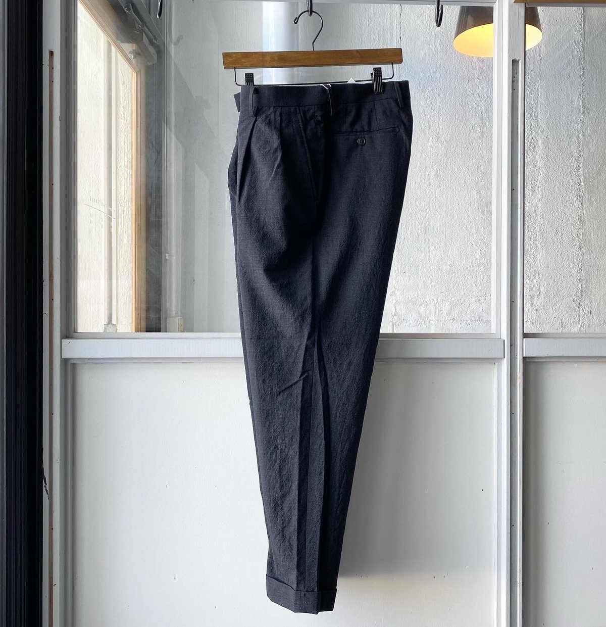 コモリ 19SS WOOL 2TUCK PANTS ウール2タックパンツ