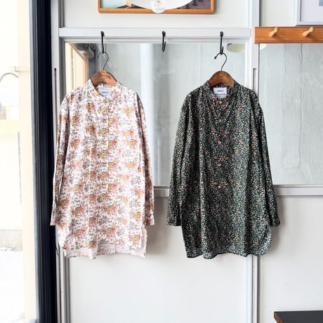 YAECA　[WOMENS] CANVAS DESIGN　スタンドカラーシャツ (MARGUERITE)