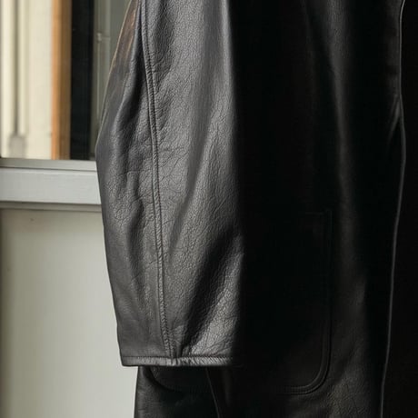 COMOLI   レザーショールカラーコート