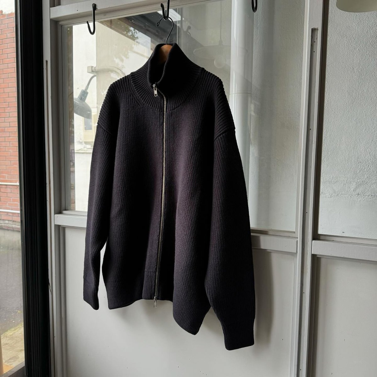 ssstein OVERSIZED DRIVERS KNIT ZIP JACKET | L