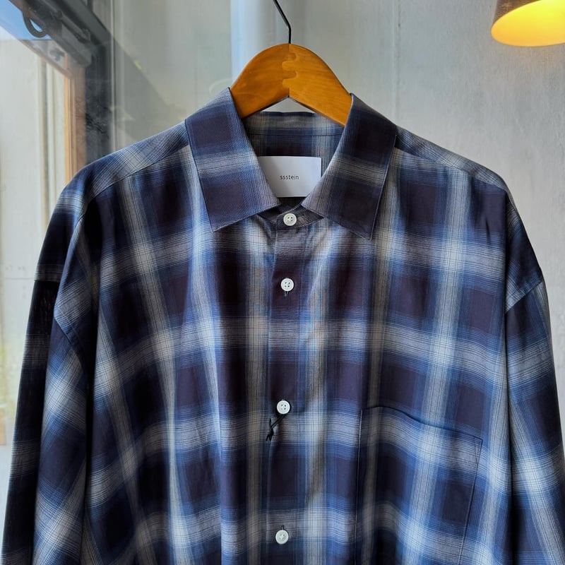 ssstein OVERSIZED DOWN PAT SHIRT | Less Higa