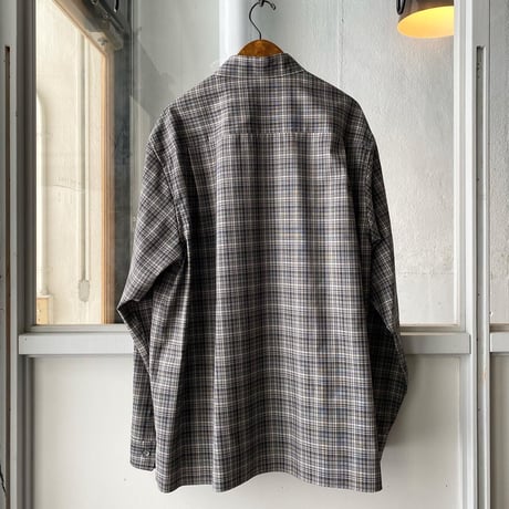 AURALEE   WASHABLE SUPER LIGHT WOOL CHECK SHIRTS  A21SS01LC  (mens)