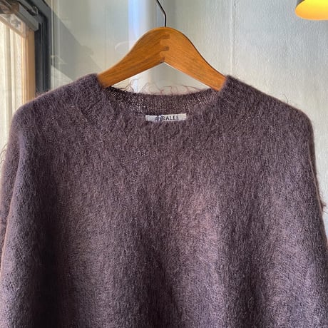 AURALEE  　BRUSHED SUPER KID MOHAIR KNIT P/O
