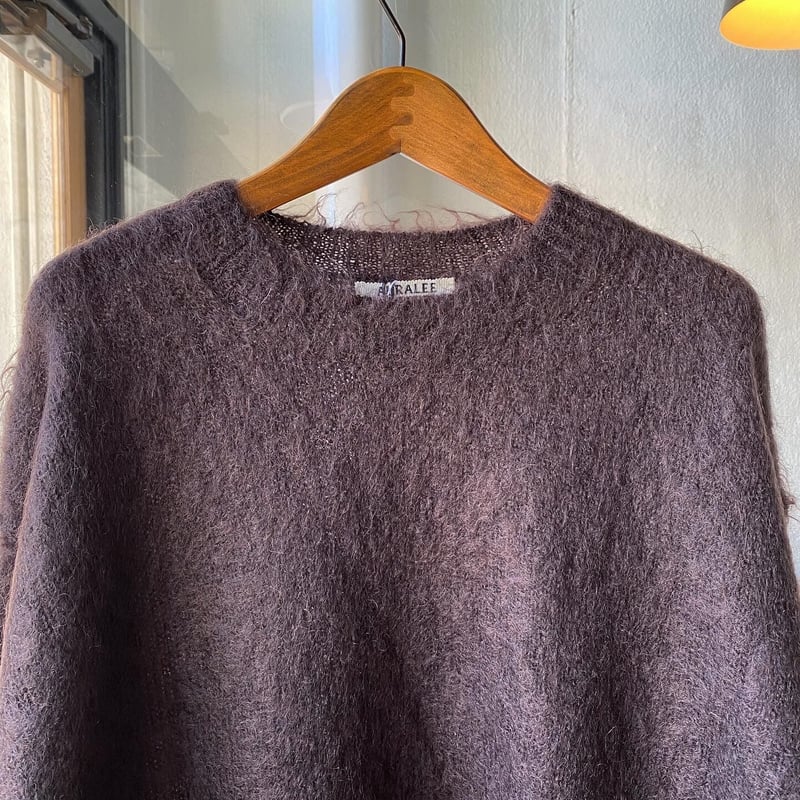 AURALEE BRUSHED SUPER KID MOHAIR KNIT P/O | L AURALEE BRUSHED SUPER KID MOHAIR KNIT P/O | L