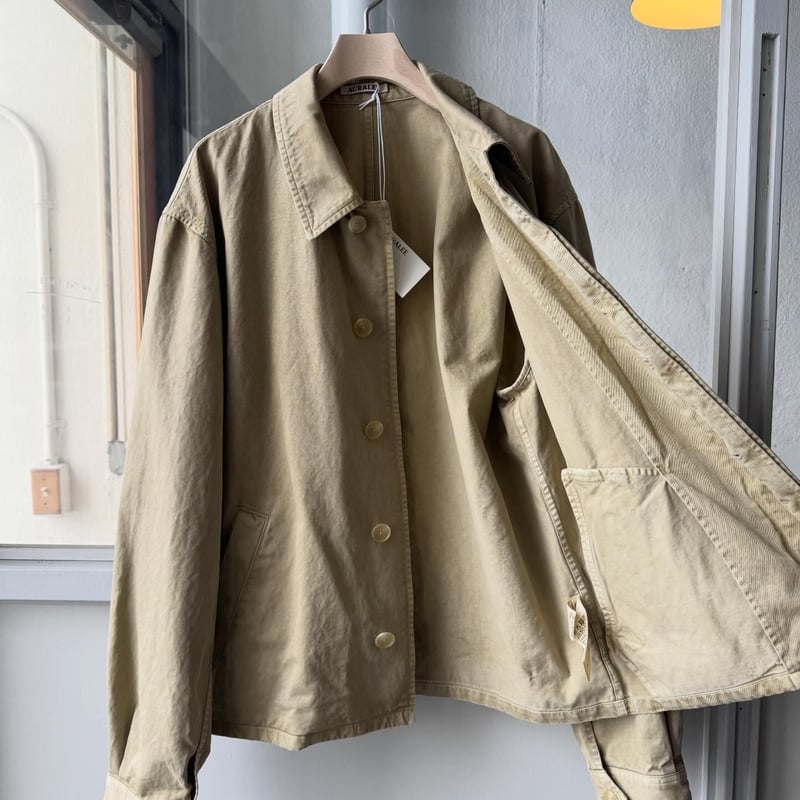 AURALEE GARMENT-DYED FINX LIGHT CHINO BLOUSON |