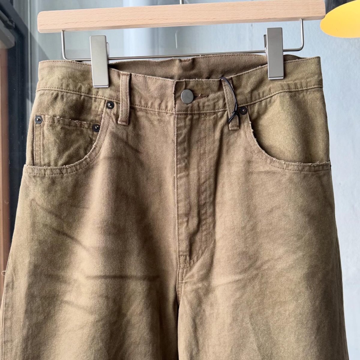ssstein SULFUR DYED OXFORD VINTAGE WIDE PANTS