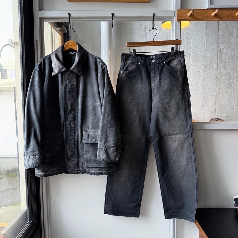 PRODUCTDYEDDUCKPAINTERPANTSオーラリーAURALEE AURALEE PRODUCT DYED ORGANIC COTTON DUCK PAINTE