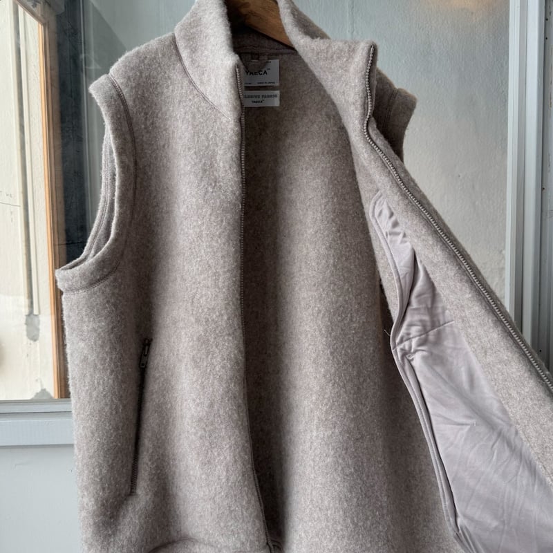 YAECA [UNISEX] Natural Wool Fleece Vest | Less 