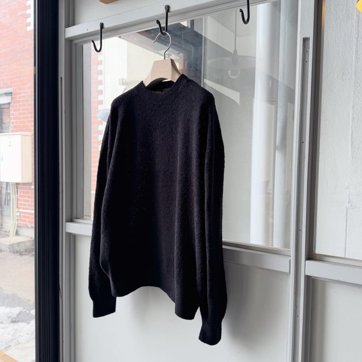 COMOLI コットンシャギー クルーネックニット D01-06019 COMOLI コットンシャギー クルーネックニット | Less Higashikawa