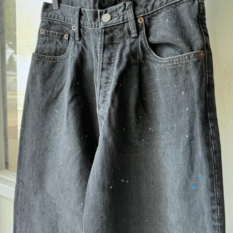 ssstein　  VINTAGE REPRODUCTION SPLASHED DENIM JEANS　BLACK